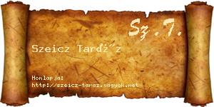 Szeicz Taráz névjegykártya